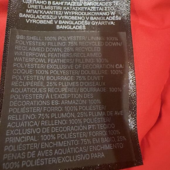 NEW The North Face Big Aconcagua 3 Jacket Puffer 600 Fill Men 4X Fiery Red - Picture 11 of 11